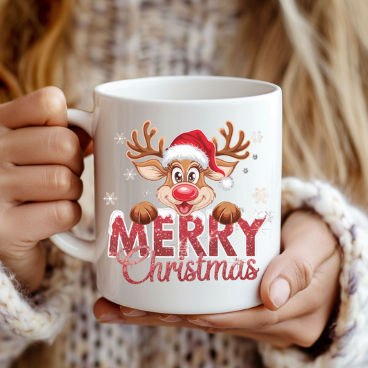 Merry Christmas Ceramic Mug, (11oz, 15oz)